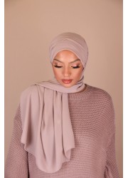 Hijab croisée à enfiler - Taupe