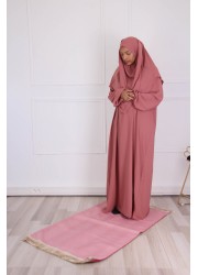 Abaya prière à enfiler - Rose des bois