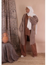 Cocoon cardigan - Iced brown