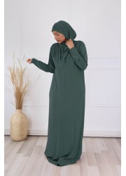 Jersey Slip Prayer Dress - duck green