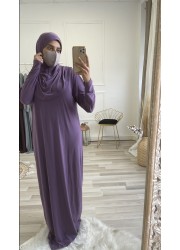 Jersey Slip Prayer Dress - purple