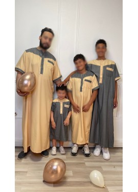 Children's two-tone Qamis -...
