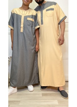 Two-tone Kamees TEEN/MEN -...