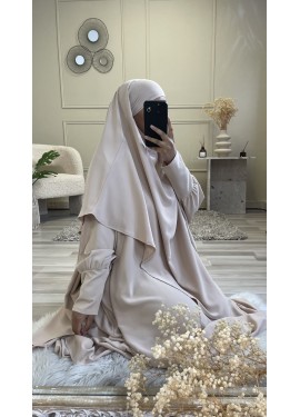 Ensemble abaya khimar soie...