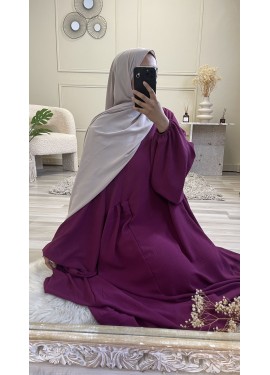 Jazz abaya NISSA - prune