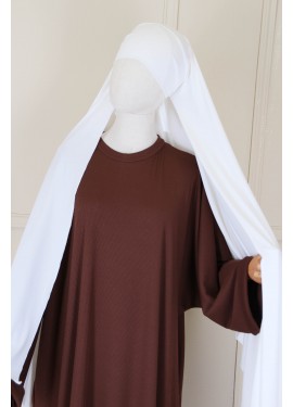 hijab jersey to tie - white