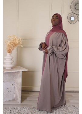Kimono manches tulipe - Taupe