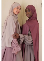 Hijab mousseline opaque - Prune