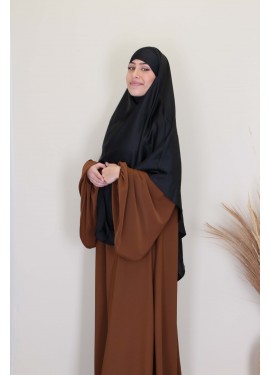Khimar satin - Black