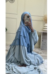 Khimar Cuty muslin - blue jeans