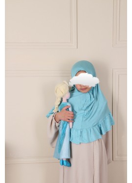 hijab enfant - Bleu turquoise