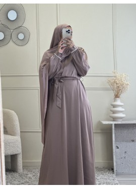 Satin Paris dress - plum