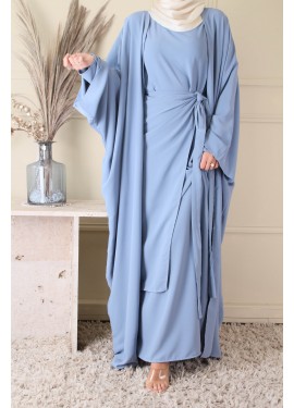 Abaya set to tie - blueberry