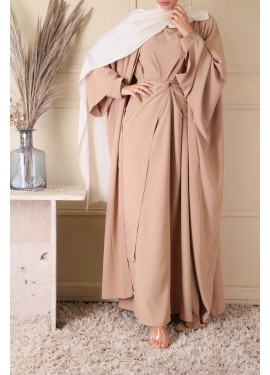 Abaya set to tie - Camel