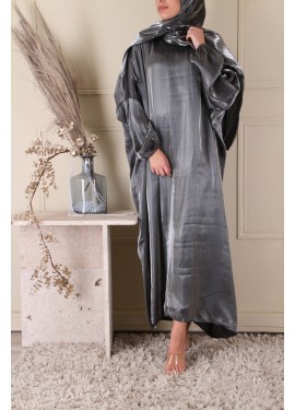 Robe Clara hijab intégré -gris