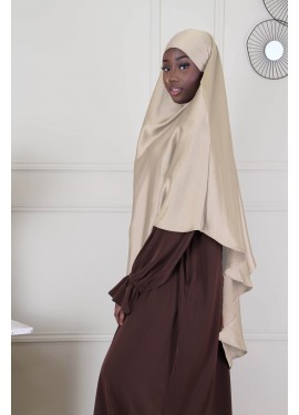 Khimar satin - Beige