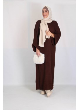 Flared sleeve dress - Choco