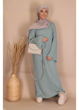 Cable sweater dress - Mint...