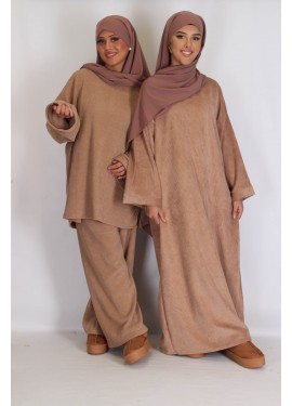 Corduroy Abaya - Camel