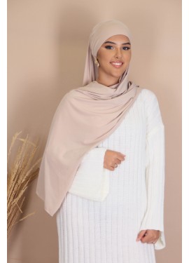 hijab jersey to tie - Beige