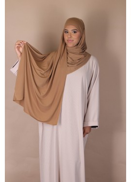 hijab jersey to tie - Caramel