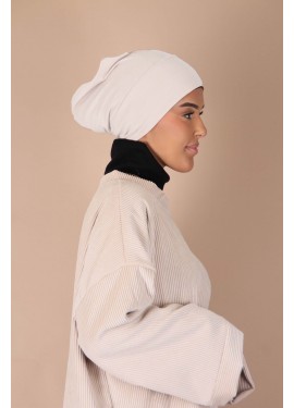 Off-white tube beanie