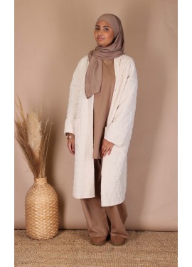 Quilted vest - ecru
