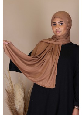 Hijab jersey coton - Caramel