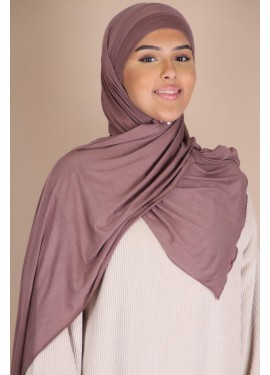 Pull-on Jersey Hijab - Brown