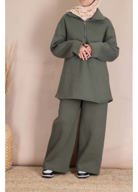 Thick zip set - Kaki
