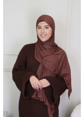 Hijab jersey coton - Choco