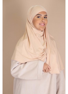 Short tie hijab - beige