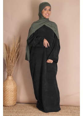 velvet Abaya - Black