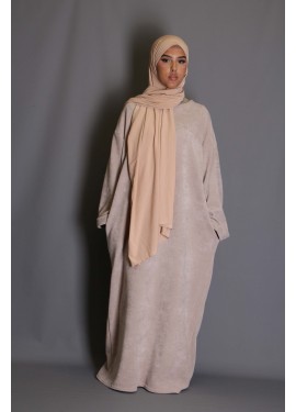 velvet Abaya - Beige