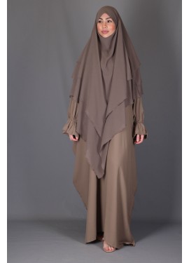 Khimar Cuty mousseline - Taupe