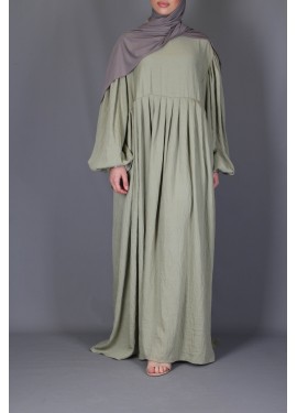 Abaya Linen - Almond green