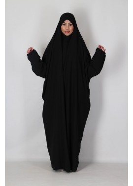 jilbab 1 prayer piece - Black