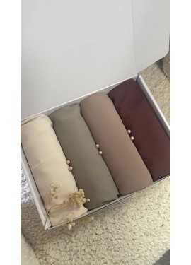 BOX hijab mousseline opaque