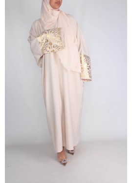 Abaya arabesque Beige