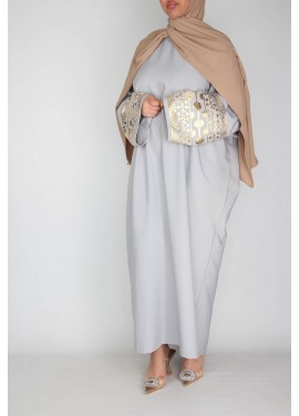 Abaya arabesque Grey