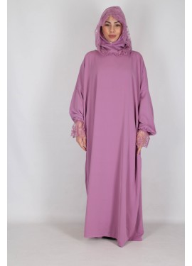 lace prayer dress - purple