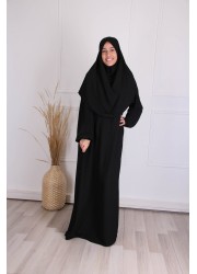 Prayer abaya to put on - Dark grey