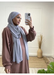 hijab jersey to tie - grey
