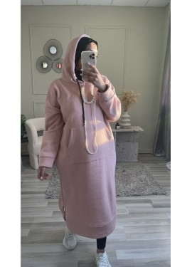 hoodie Long- Pink